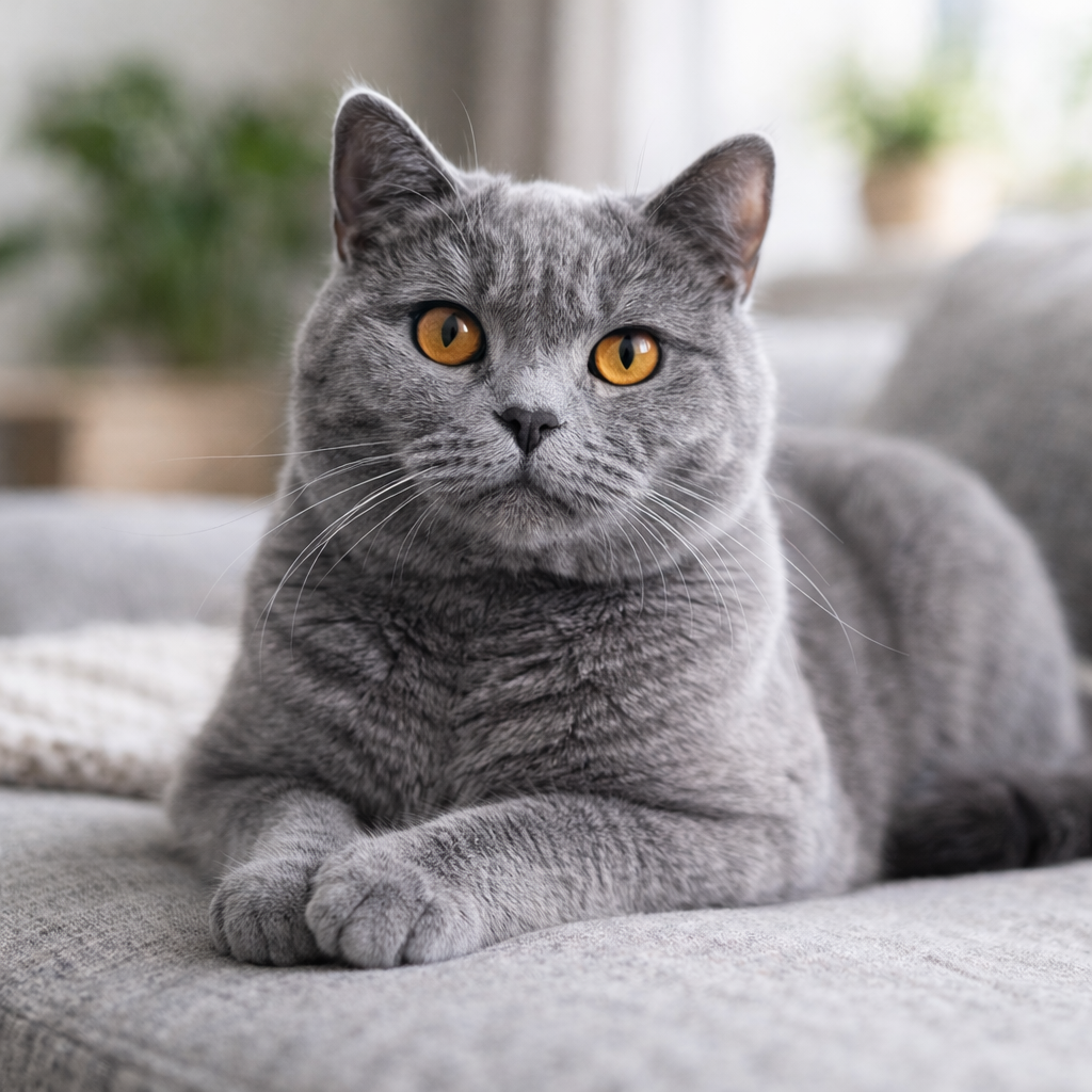 Foto van een Britse Korthaar