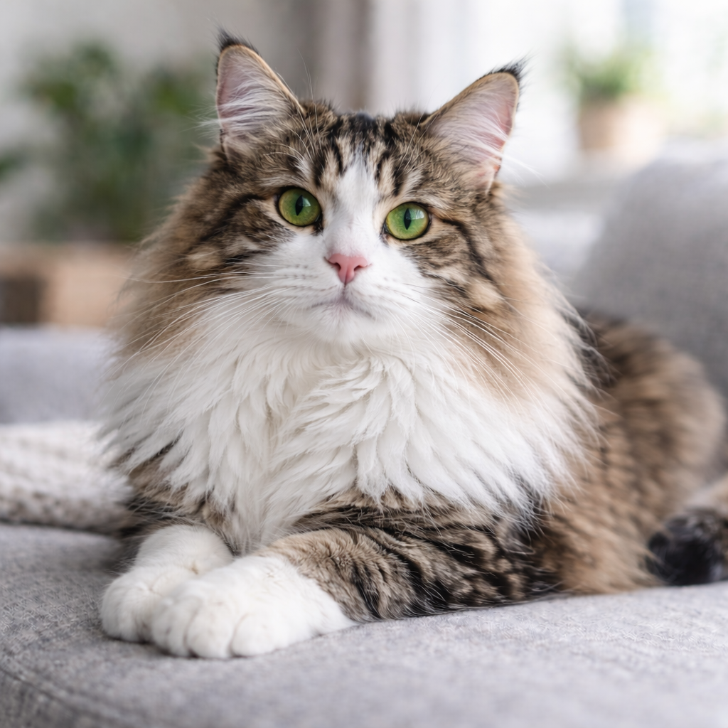 Foto van een Noorse Boskat